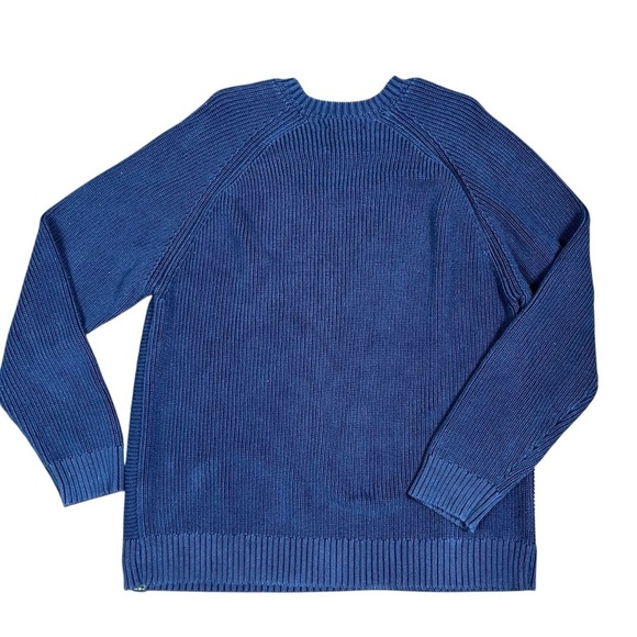 Lucky Brand Men’s XL Sweater Navy Blue V-Neck Ribbed Pullover Classic Preppy - Picture 2 of 6